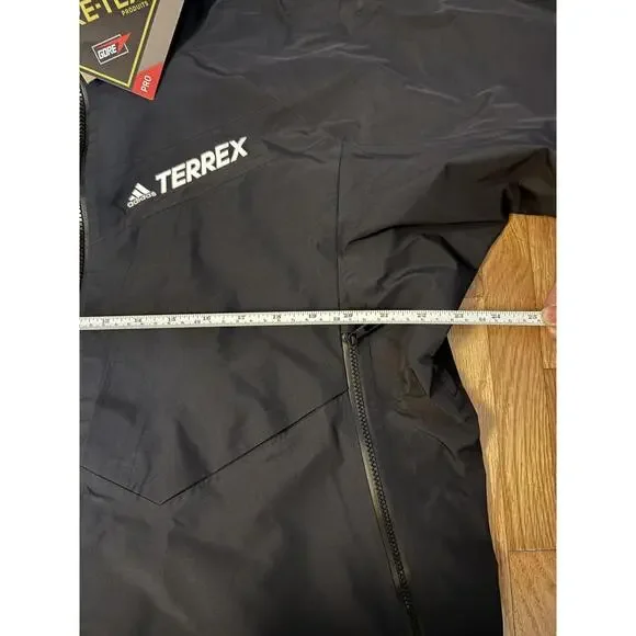 Adidas Terrex Jacket Mens Large Black TRK GTX PRO J Gore-Tex Pro Hooded HH8899
